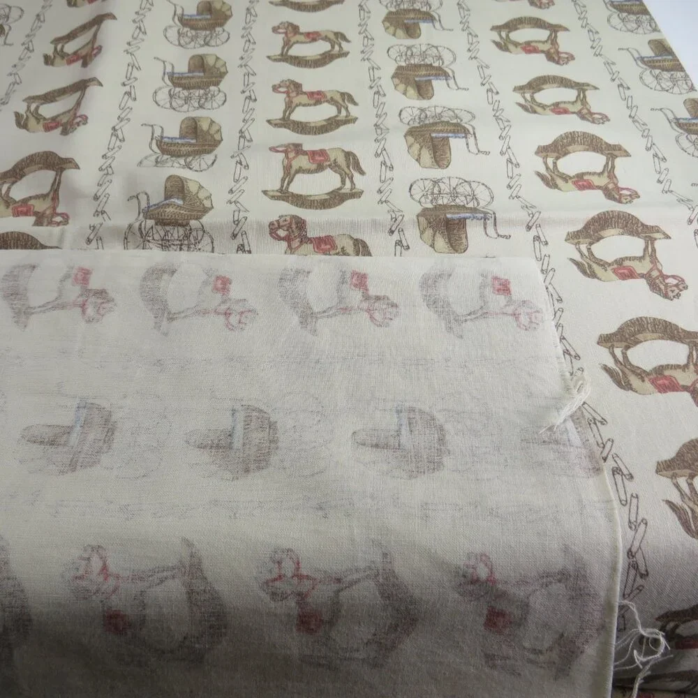Baby Tan & Brown Fabric 2 yards 44